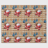 Weihnachtswrapping Paper Santa Claus Geschenkpapier (Flach)