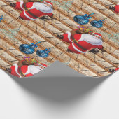 Weihnachtswrapping Paper Santa Claus Geschenkpapier (Ecke)