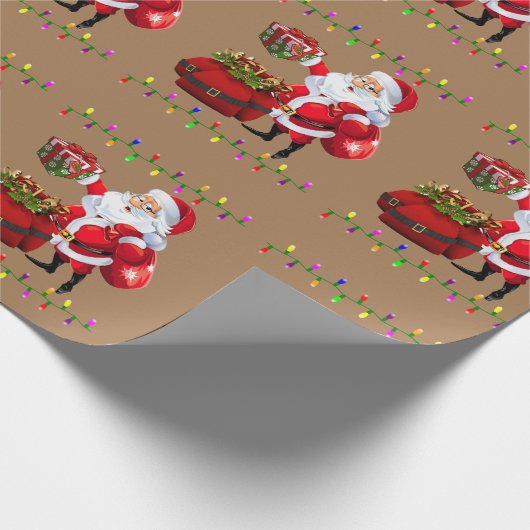 Weihnachtswrapping Paper Santa Claus Geschenkpapier (Ecke)