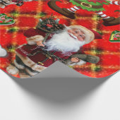 Weihnachtswrapping Paper Santa Elf Geschenkpapier (Ecke)