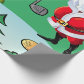 Weihnachtswrapping Paper Santa, Golf Geschenkpapier (Ecke)