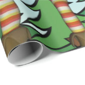 Weihnachtswrapping Paper Santa, Golf Geschenkpapier (Rolleneckpunkt)
