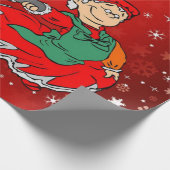 Weihnachtswrapping Paper Santa Mrs. Claus Geschenkpapier (Ecke)