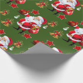 Weihnachtswrapping Paper Santa Snowman Geschenkpapier (Ecke)