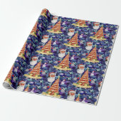 Weihnachtswrapping Paper Santa Tree Geschenkpapier (Ungerollt)