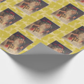 Weihnachtswrapping Paper Santa, Vintag Geschenkpapier (Ecke)