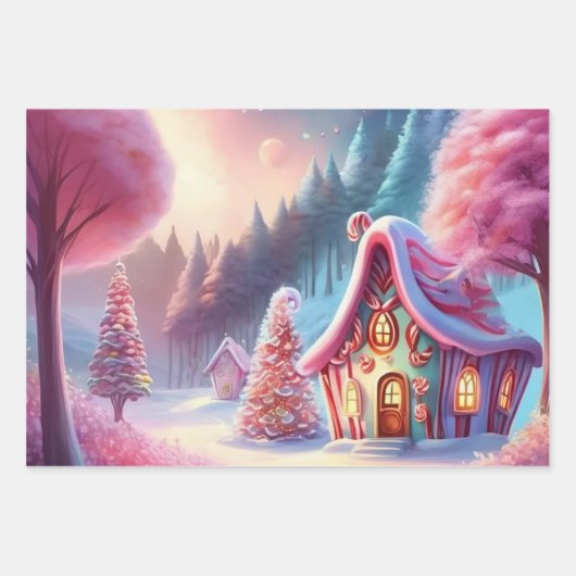 Weihnachtswrapping Paper Set 3 Geschenkpapier Set (Vorderseite 3)