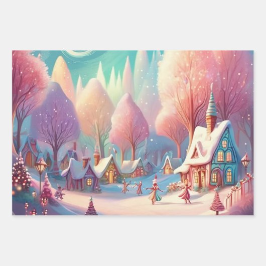 Weihnachtswrapping Paper Set 3 Geschenkpapier Set (Vorderseite)