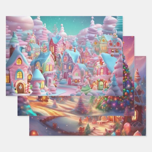 Weihnachtswrapping Paper Set 3 Geschenkpapier Set (Set)