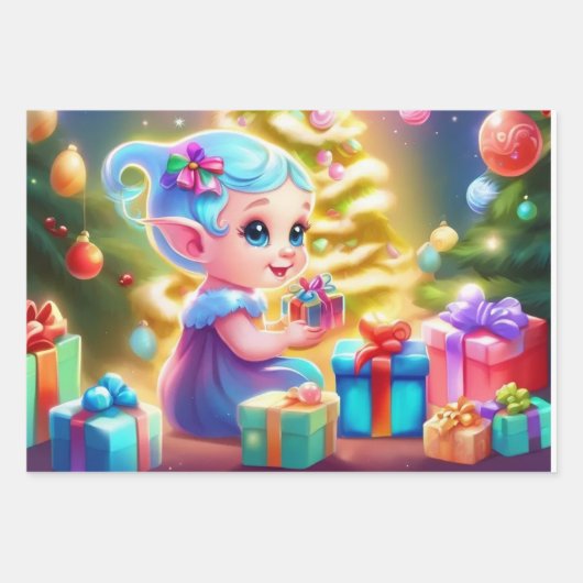 Weihnachtswrapping Paper Set 3 Geschenkpapier Set (Vorderseite 3)