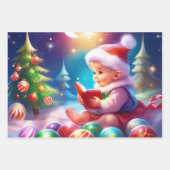 Weihnachtswrapping Paper Set 3 Geschenkpapier Set (Vorderseite 2)