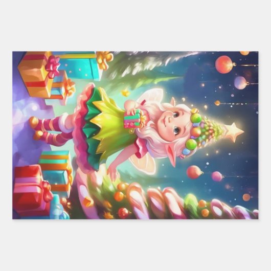 Weihnachtswrapping Paper Set 3 Geschenkpapier Set (Vorderseite)