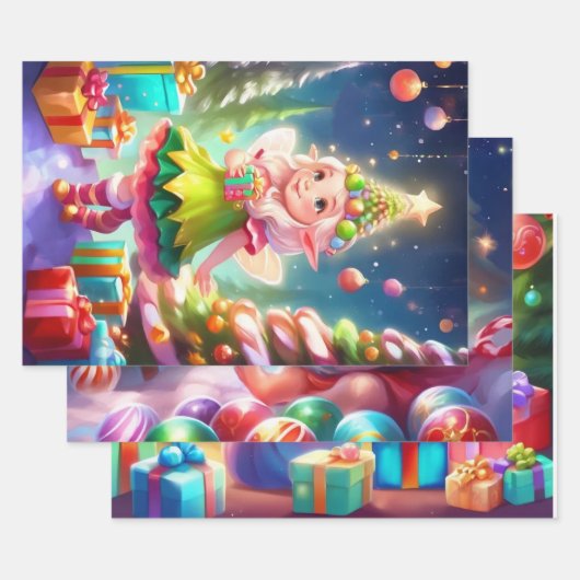 Weihnachtswrapping Paper Set 3 Geschenkpapier Set (Set)