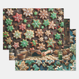 Weihnachtswrapping Paper Set 3 Geschenkpapier Set