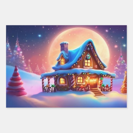 Weihnachtswrapping Paper Set 3 Geschenkpapier Set (Vorderseite 3)