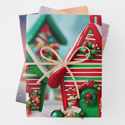 Weihnachtswrapping Paper Set 3 Geschenkpapier Set (Beispiel)
