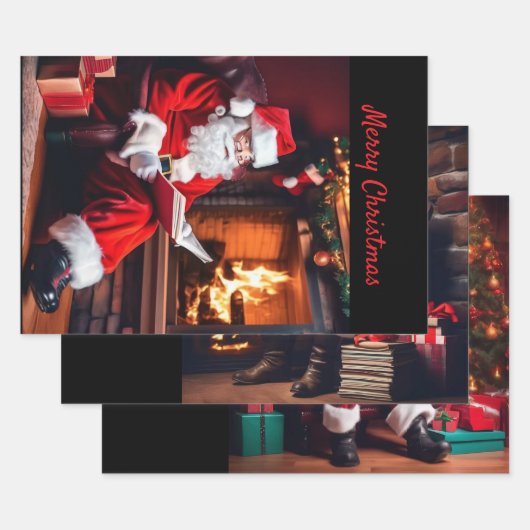 Weihnachtswrapping Paper Set 3 Geschenkpapier Set (Set)