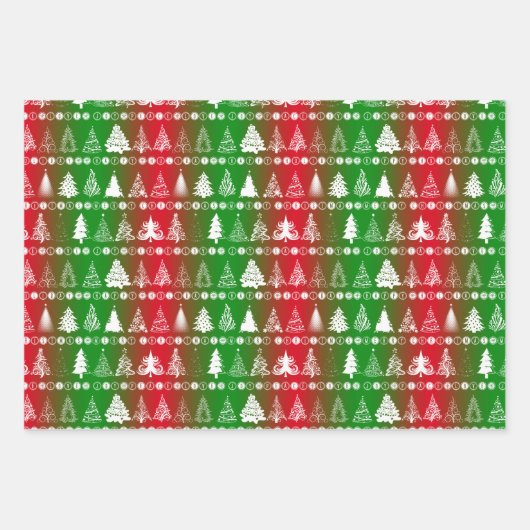 Weihnachtswrapping Paper Set 3 Geschenkpapier Set (Vorderseite)