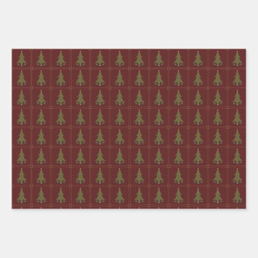 Weihnachtswrapping Paper Set Geschenkpapier Set (Vorderseite)