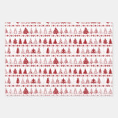 Weihnachtswrapping Paper Set von 3 Designs Geschenkpapier Set (Vorderseite 3)