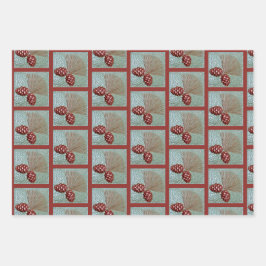Weihnachtswrapping Paper Sheet Set 3 Geschenkpapier Set