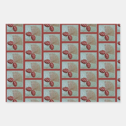 Weihnachtswrapping Paper Sheet Set 3 Geschenkpapier Set (Vorderseite)