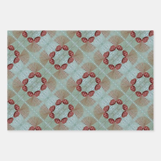 Weihnachtswrapping Paper Sheet Set 3 Geschenkpapier Set (Vorderseite 3)