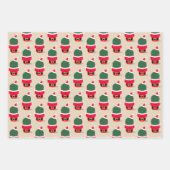 Weihnachtswrapping Paper Sheets Geschenkpapier Set (Vorderseite 3)