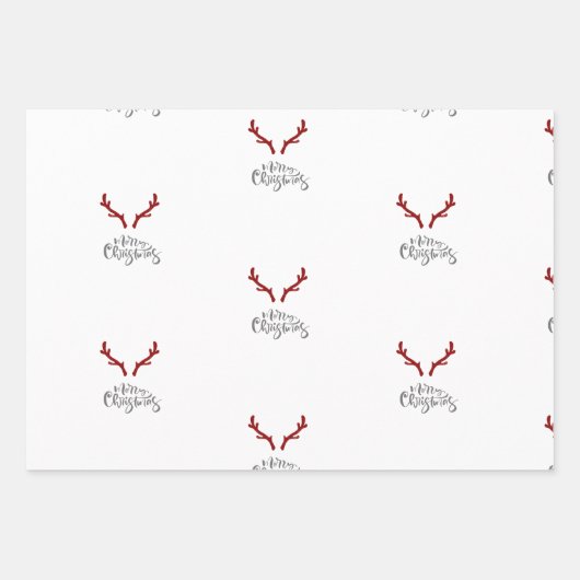 Weihnachtswrapping Paper Sheets Geschenkpapier Set (Vorderseite 3)