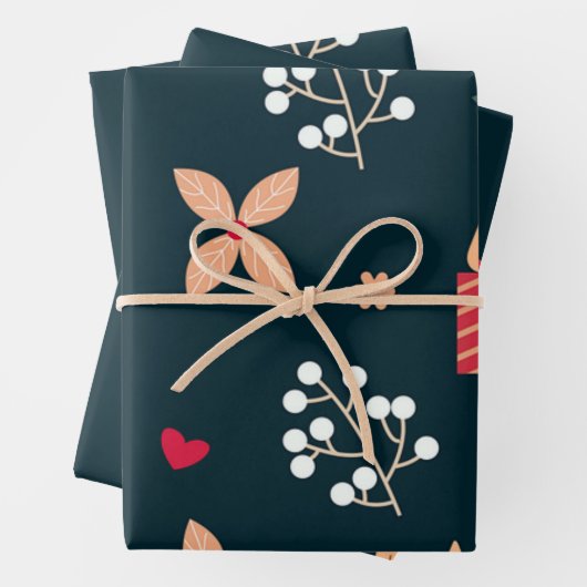 Weihnachtswrapping Paper Sheets Geschenkpapier Set (Beispiel)