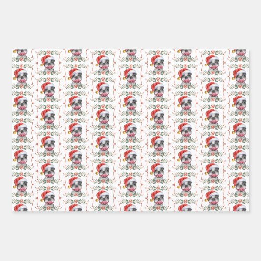 Weihnachtswrapping Paper Sheets Geschenkpapier Set (Vorderseite)