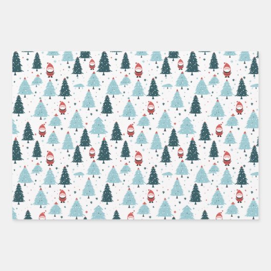 Weihnachtswrapping Paper Sheets Geschenkpapier Set (Vorderseite 3)