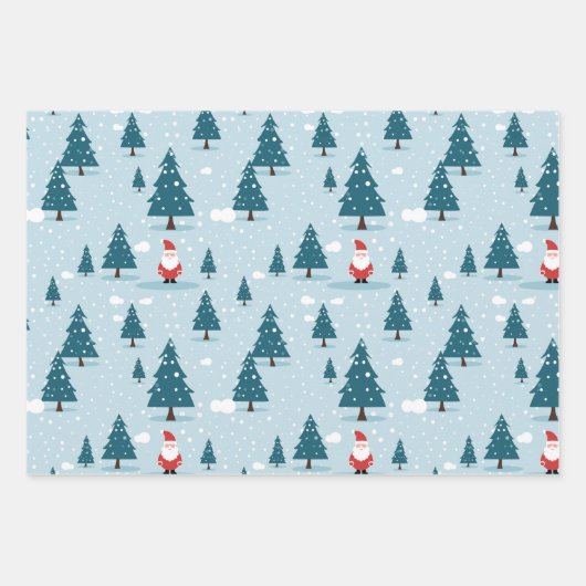 Weihnachtswrapping Paper Sheets Geschenkpapier Set (Vorderseite 2)