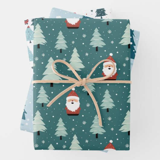 Weihnachtswrapping Paper Sheets Geschenkpapier Set (Beispiel)