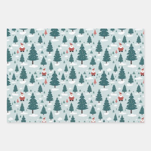 Weihnachtswrapping Paper Sheets Geschenkpapier Set (Vorderseite 2)
