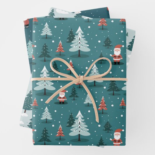 Weihnachtswrapping Paper Sheets Geschenkpapier Set (Beispiel)