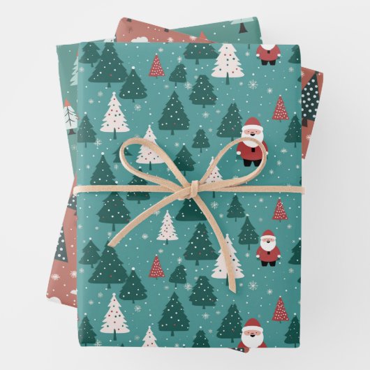 Weihnachtswrapping Paper Sheets Geschenkpapier Set (Beispiel)