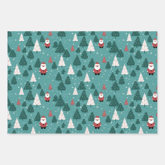 Weihnachtswrapping Paper Sheets Geschenkpapier Set (Vorderseite)