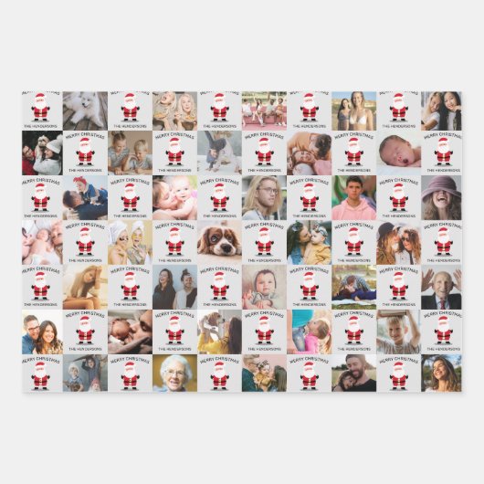 Weihnachtswrapping Paper Sheets im Santa Claus Fot Geschenkpapier Set (Vorderseite 2)