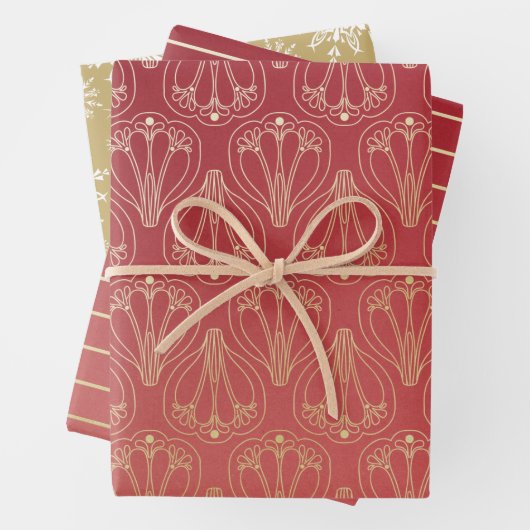 Weihnachtswrapping Paper Sheets Viktorianisch Geschenkpapier Set (Beispiel)