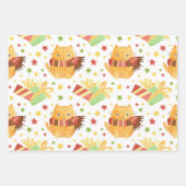 Weihnachtswrapping Paper Sheets von Katzen Geschenkpapier Set (Vorderseite 2)