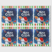 Weihnachtswrapping Paper Snowman Elf Geschenkpapier (Flach)
