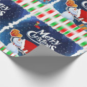 Weihnachtswrapping Paper Snowman Elf Geschenkpapier (Ecke)