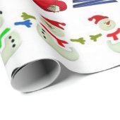 Weihnachtswrapping Paper Snowman Elf Geschenkpapier (Rolleneckpunkt)