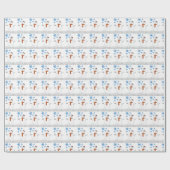 Weihnachtswrapping Paper Snowman Geschenkpapier (Flach)