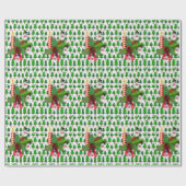 Weihnachtswrapping Paper Snowman Geschenkpapier (Flach)