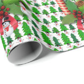 Weihnachtswrapping Paper Snowman Geschenkpapier (Rolleneckpunkt)