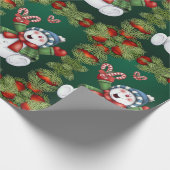 Weihnachtswrapping Paper Snowman Geschenkpapier (Ecke)