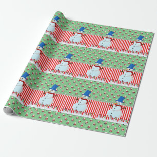 Weihnachtswrapping Paper Snowman Geschenkpapier