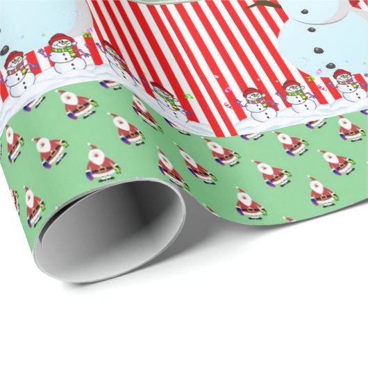 Weihnachtswrapping Paper Snowman Geschenkpapier (Rolleneckpunkt)